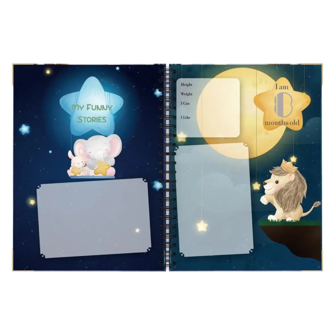 Baby First Years Book Hidden Spiral Binding Baby Memory Journal For Birth Record Moments & Memories The Baby Book Special Birth