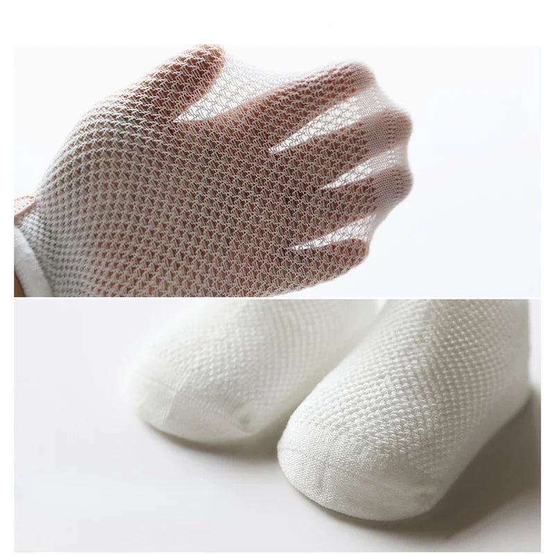 3 Pairs 0-5Y Baby Socks, Children's Socks, Thin Cotton, Breathable Mesh, Baby Socks, Boneless Baby Socks, Cute Accessories Socks