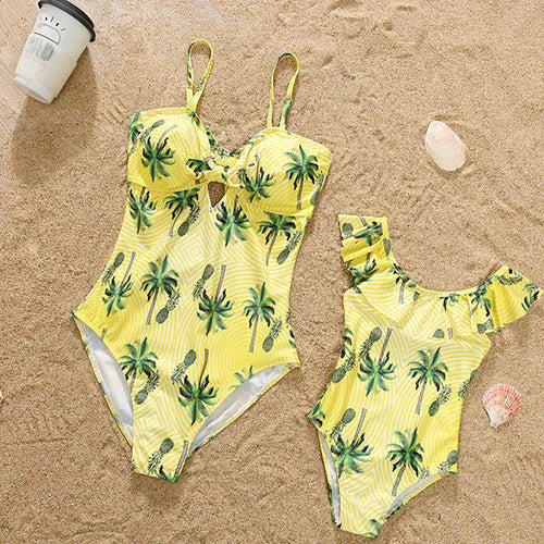 The Price is a Swimsuit Mommy And Me Clothes Family Swimwear For Mother Daughter Swimsuit Matching Bikini Women Girls Clothes