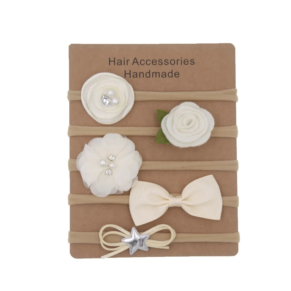 Baby Headbands Newborn hair Bows Kids Toddler headband Elastic Hair Band headwear children Girl Hair Accessories 5pcs/lot