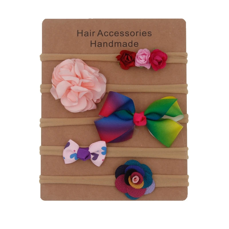 Baby Headbands Newborn hair Bows Kids Toddler headband Elastic Hair Band headwear children Girl Hair Accessories 5pcs/lot