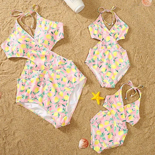 The Price is a Swimsuit Mommy And Me Clothes Family Swimwear For Mother Daughter Swimsuit Matching Bikini Women Girls Clothes
