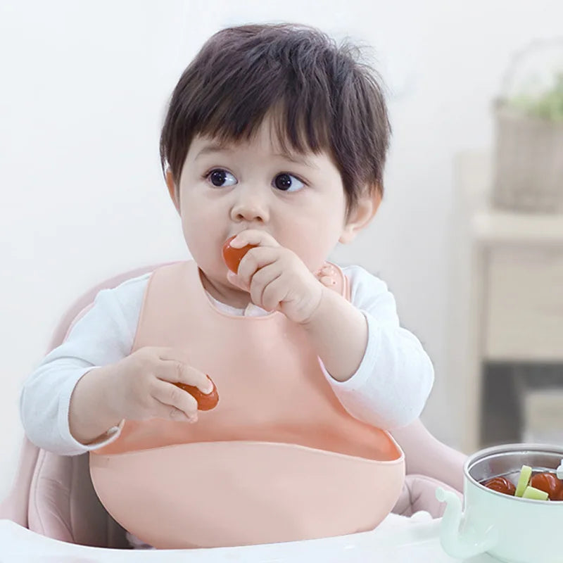 1 Pcs Soft Silicone Burp Bibs For Children Fashionable Baby Breastplate Feeding Waterproof Bibs Food Grade Newborn Accessories