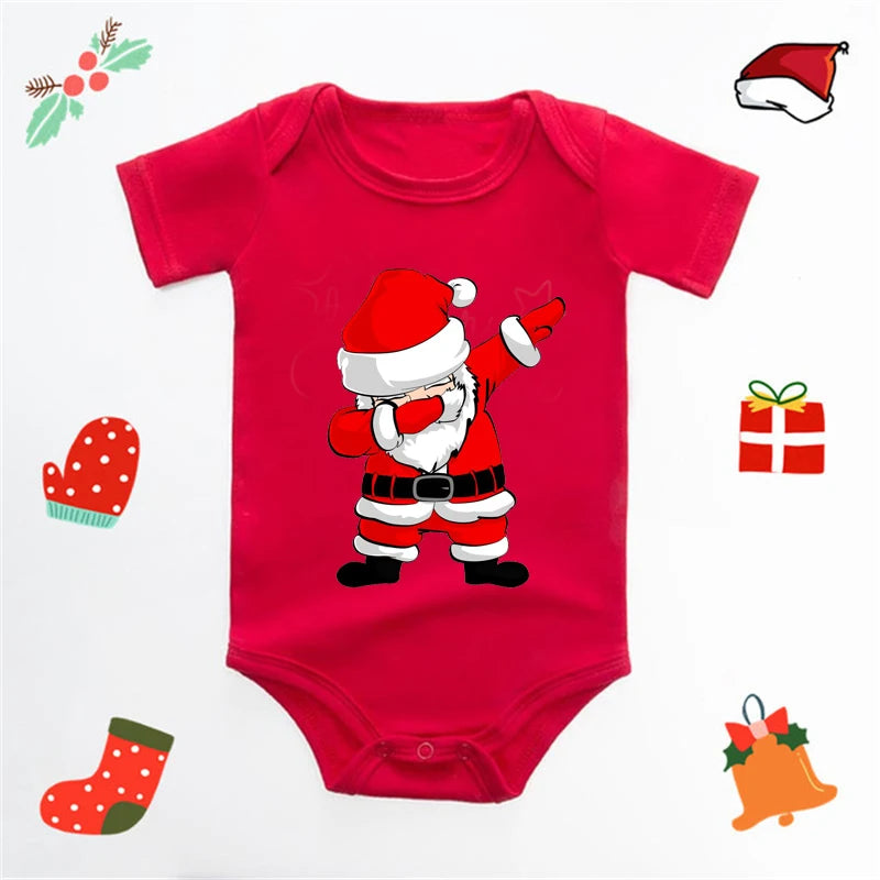 My First Christmas Baby Bodysuit Infant Baby Red 100% Cotton Christmas Romper Toddler Boys Girls New Year Clothes Drop Shipping