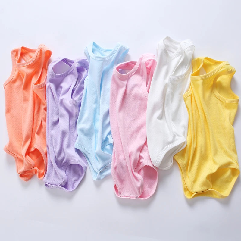 Baby bodysuit 100% cotton baby sleeveless body suits infant baby body boys girls summer clothes baby vest clothing overalls