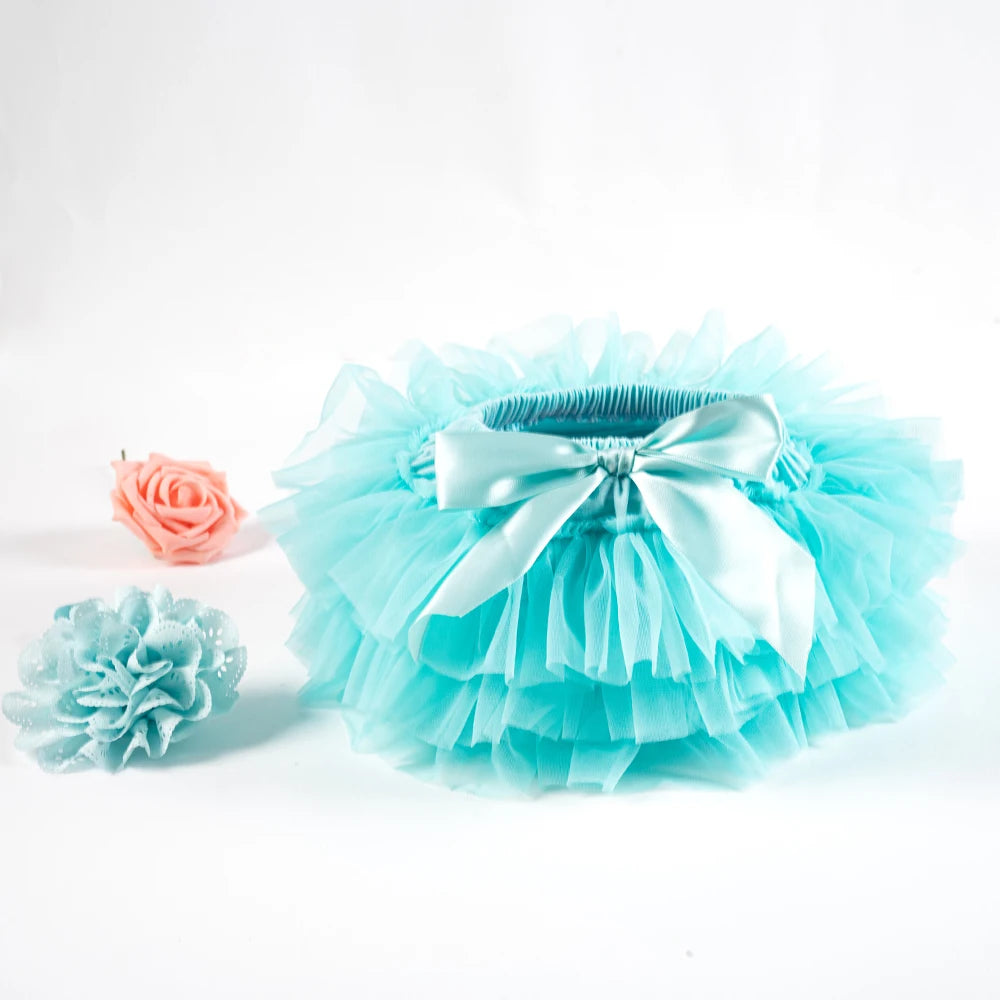 Baby girl tutu skirt 2pcs tulle lace bloomers diaper cover Newborn infant outfits Mauv headband flower set Baby mesh bloomer