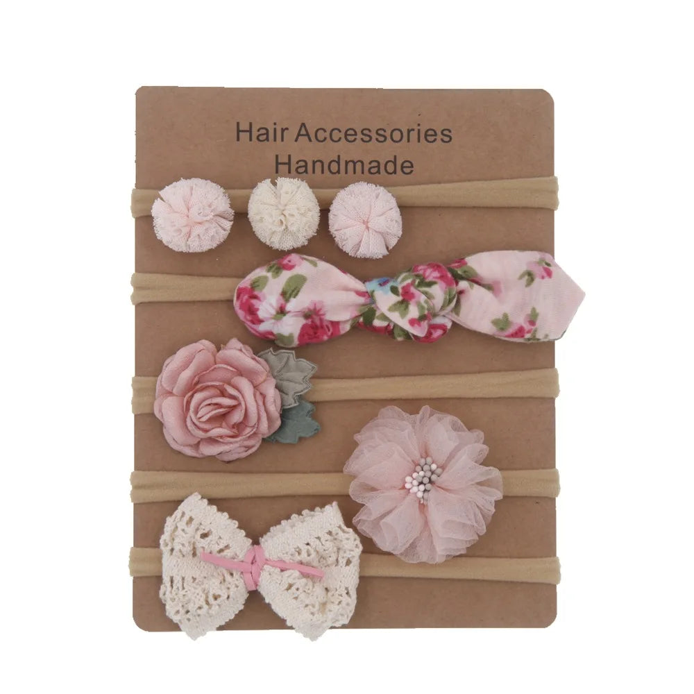 Baby Headbands Newborn hair Bows Kids Toddler headband Elastic Hair Band headwear children Girl Hair Accessories 5pcs/lot