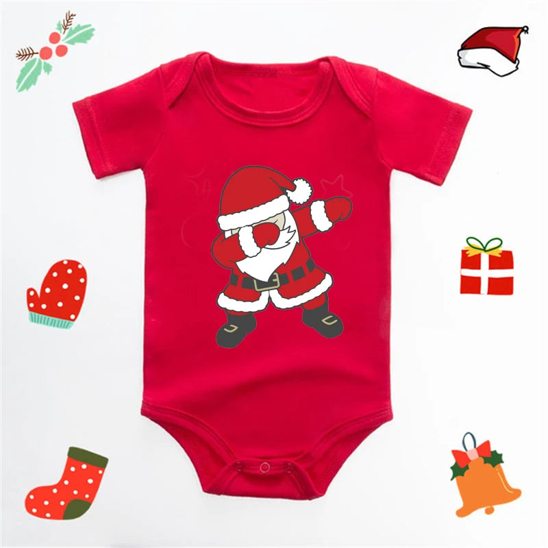 My First Christmas Baby Bodysuit Infant Baby Red 100% Cotton Christmas Romper Toddler Boys Girls New Year Clothes Drop Shipping