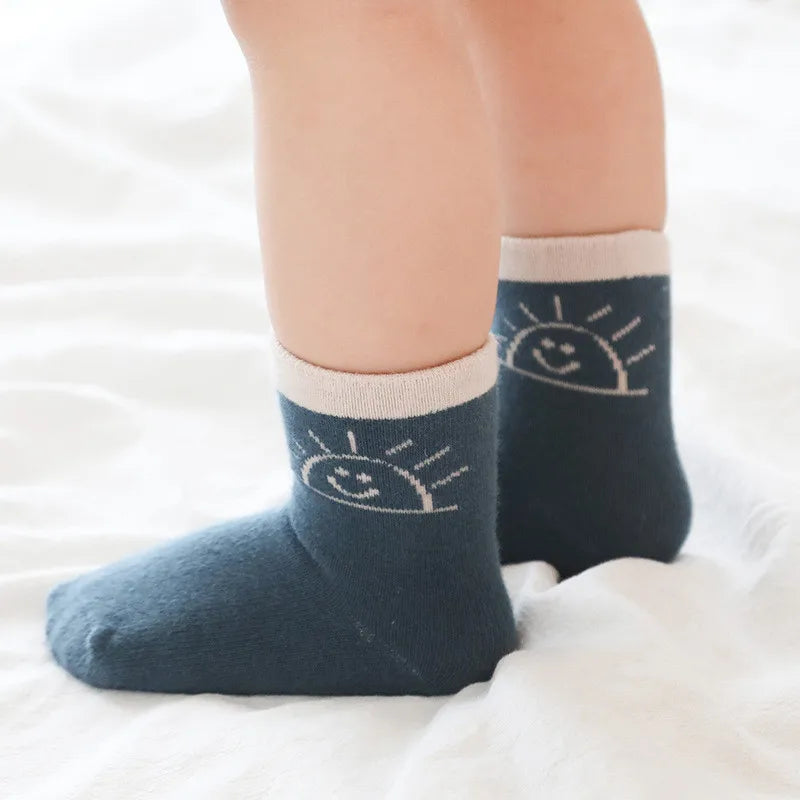 New 5Pairs/lot Infant Baby Socks Winter Autumn Baby Socks for Girls Cotton Newborn Baby Boy Socks Toddler Baby Boys Accessories