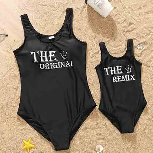 The Price is a Swimsuit Mommy And Me Clothes Family Swimwear For Mother Daughter Swimsuit Matching Bikini Women Girls Clothes