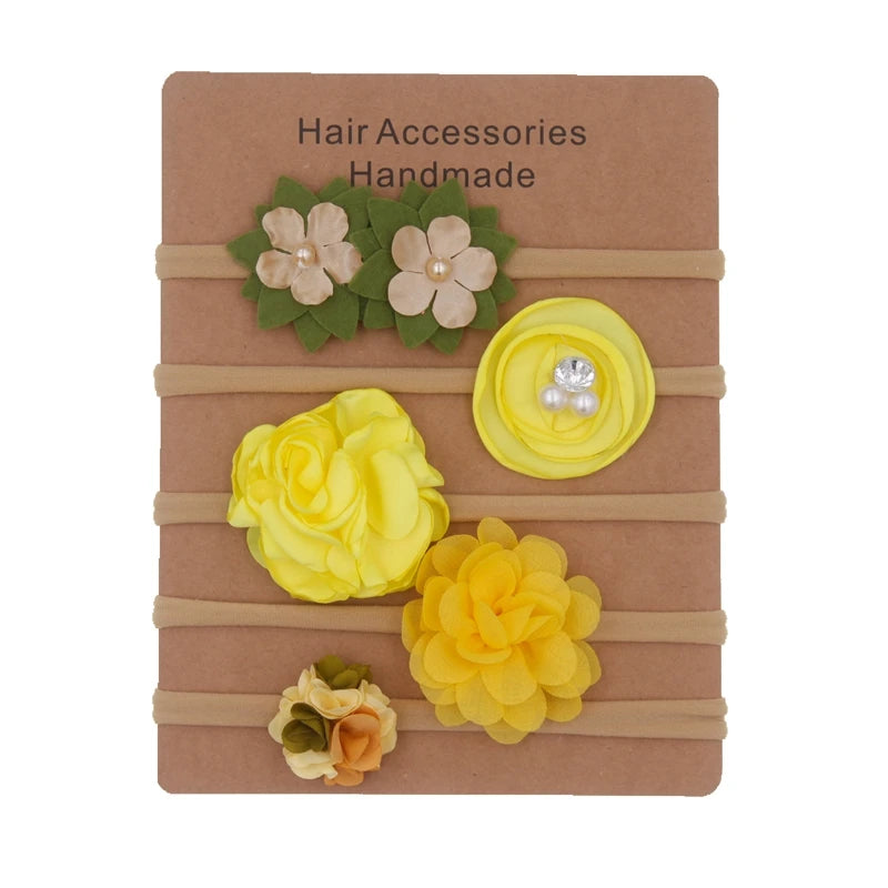 Baby Headbands Newborn hair Bows Kids Toddler headband Elastic Hair Band headwear children Girl Hair Accessories 5pcs/lot