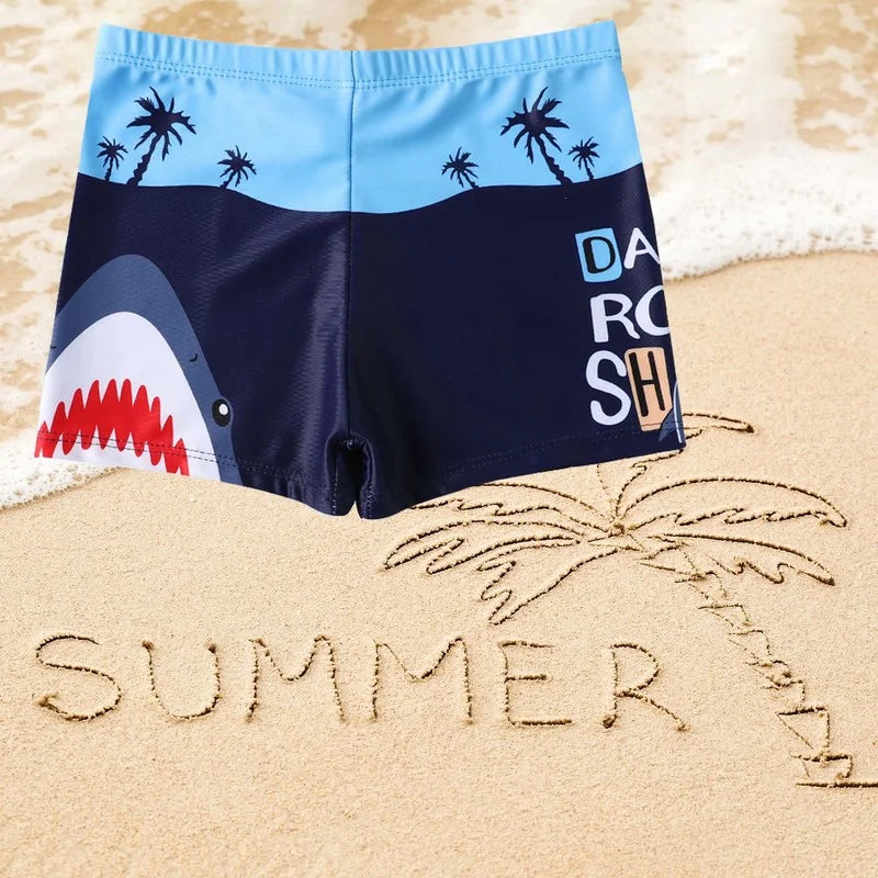 Swimming Trunks For Boys Shark Trunks Swimsuit 2-9Y Children's Swimwear Kids Trunk Shark Beachwear Boys Bathing Suit