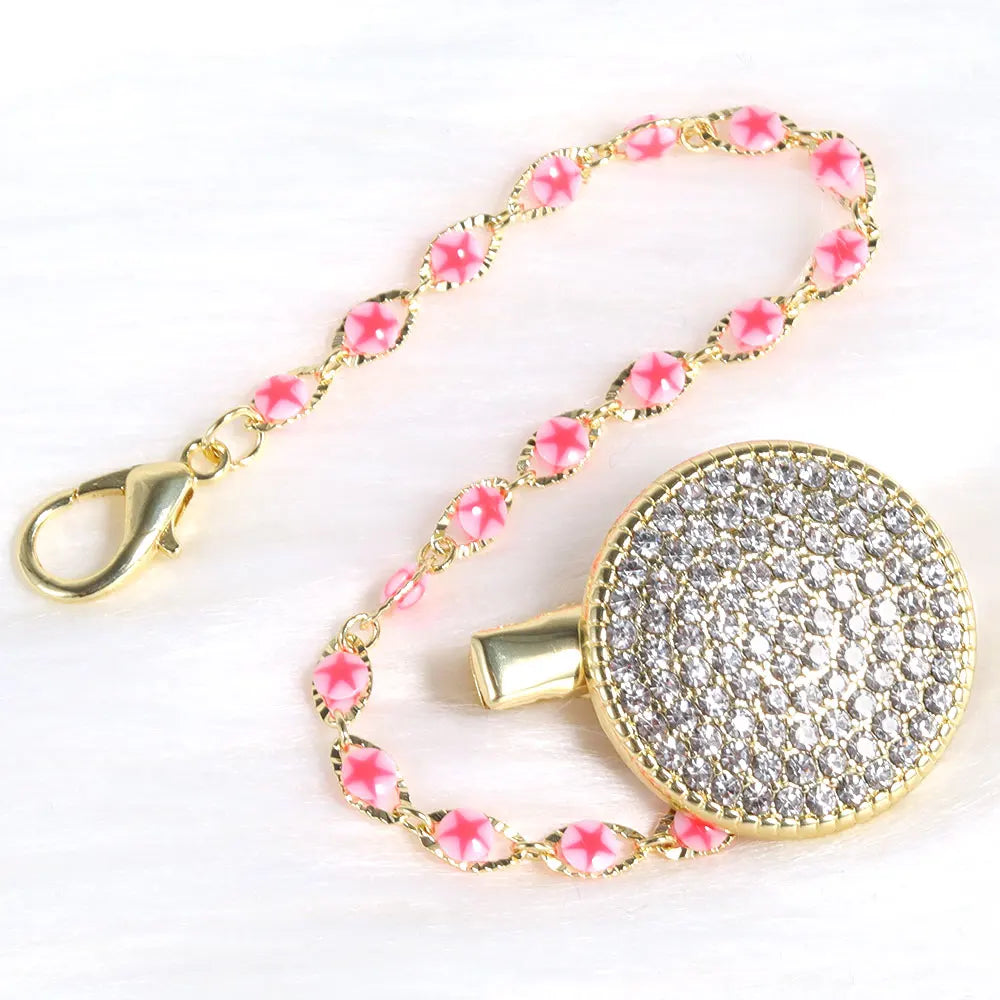 Luxury Pacifier Clips Bling New Design For Newborn Babies Alphabet Infant Pacifier Unique Baby Shower chupetes para bebes