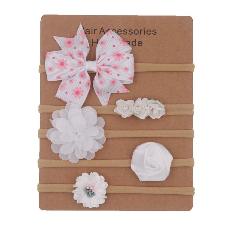 Baby Headbands Newborn hair Bows Kids Toddler headband Elastic Hair Band headwear children Girl Hair Accessories 5pcs/lot