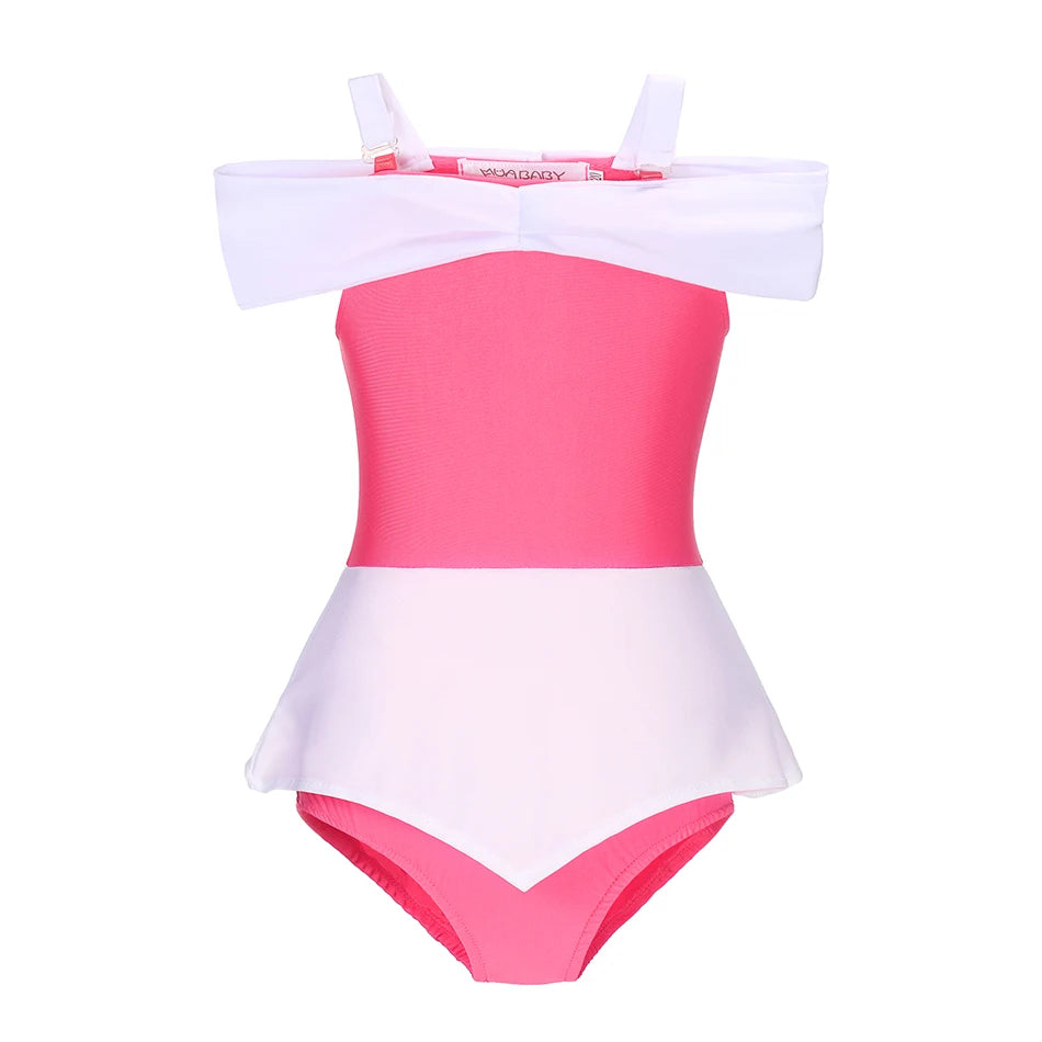 Baby girls swimsuit and kids beach swimsuit, Princess collection, 2 piece swimsuit