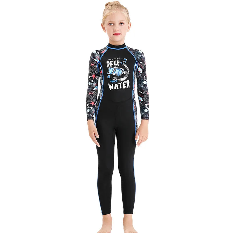 Kids UPF50+ Diving Suit Wetsuits Children's Spandex Wetsuit for Boys Girls Swimming Rash Guard Surfing Kayak Clothes