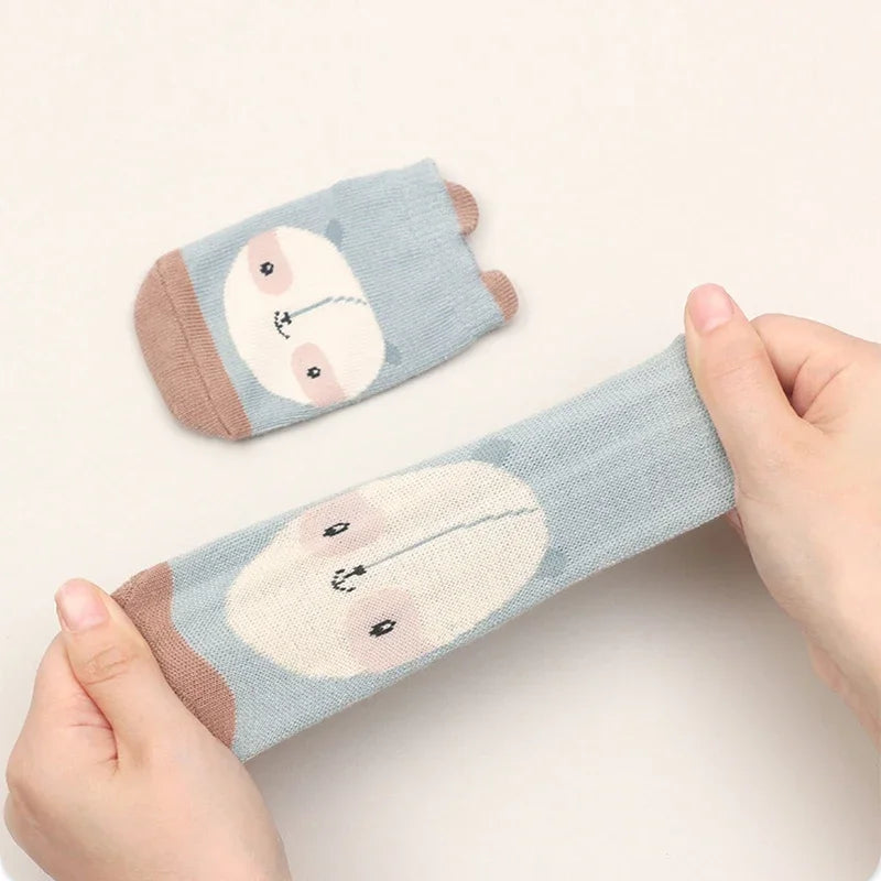 Cute Cartoon Animals Baby Socks Autumn Winter Baby Boys Girls Anti Slip Socks Soft Toddler Kids Floor Sock