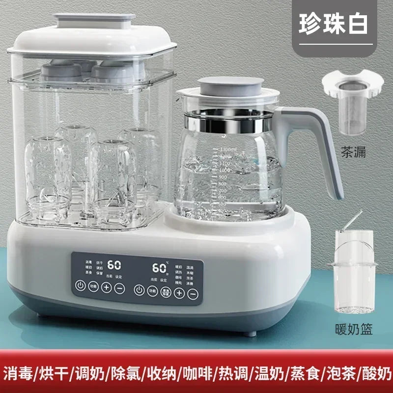 220V Baby Bottle Sterilizer with Drying Two-in-one Warm Milk Heater Constant Temperature Kettle Feeding Milk Mixer Electric AE