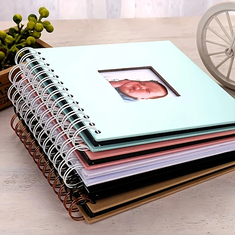 1Pc Baby Growth Record Commemorative Photo Album with 20 Sheets, Baby Kids Book Photo Keepsake for New Parents Christmas Gift