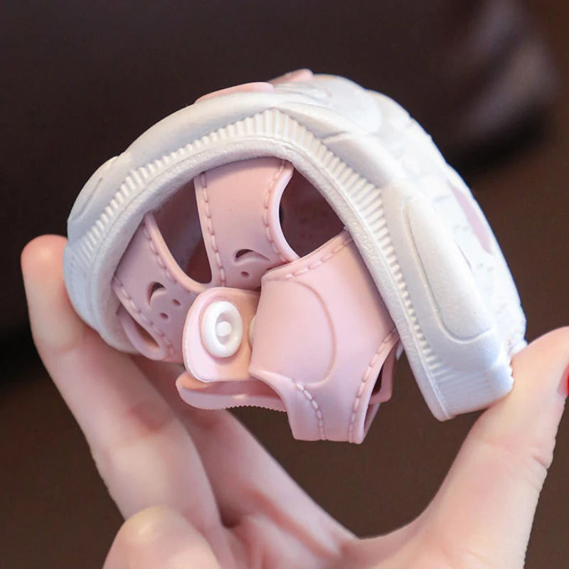 Solid Bow Children's Summer Shoes Cute PVC Beach Non Slip Sandals For Baby Girls Footwear Soft Infant Kids Fashion Sandals