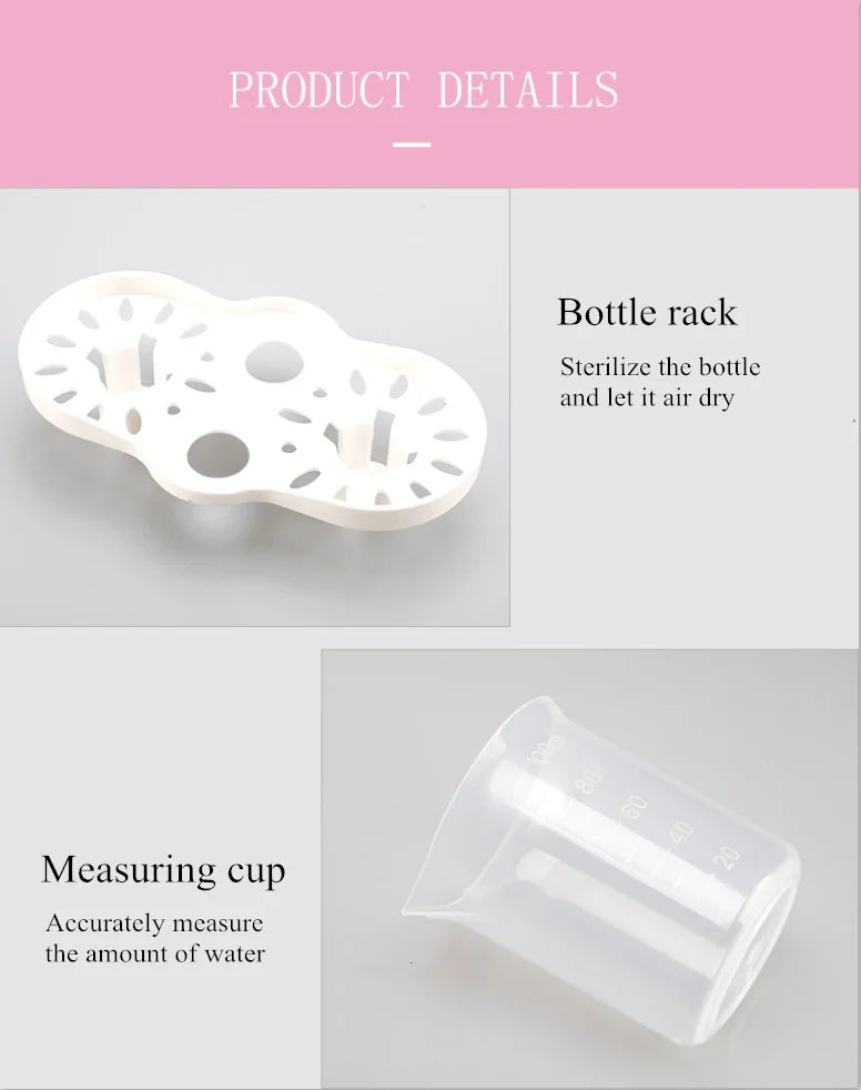 Bottle Warmer Sterilizer 2-in-1 Smart Temperature Control Fast Heating Breast Milk Defrosting Essential