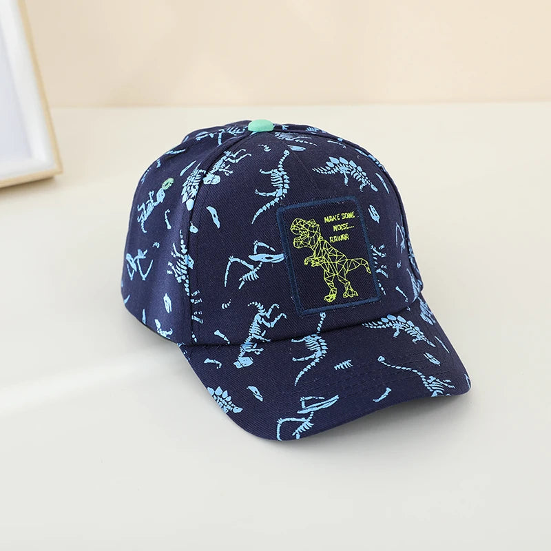 Children's Kids Baseball Cap for Girl Boy Spring Summer Baby Sun Hat Animal Dinosaur Printed Toddler Peaked Caps