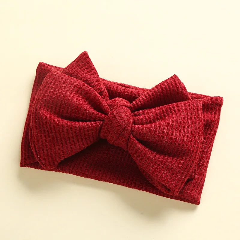 Baby Girl Hair Accessories Baby Headband Newborn Children's Headwear Knit Big Bow Double Layer Kids Hair Band Turban Headdress