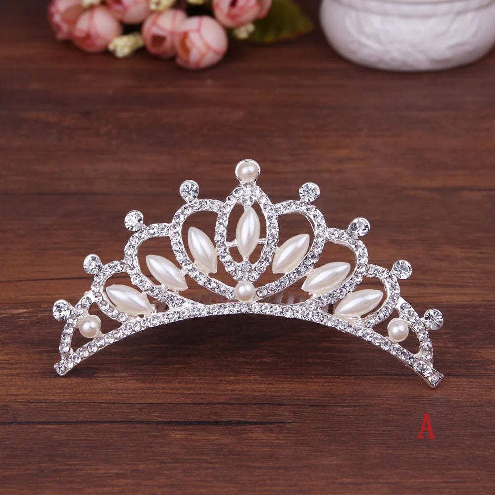Children Stylish Hair Comb Sweet Headband Tiara Shiny Headwear Wedding  Jewelry Hair  Styling Accessories Fashion Accessories
