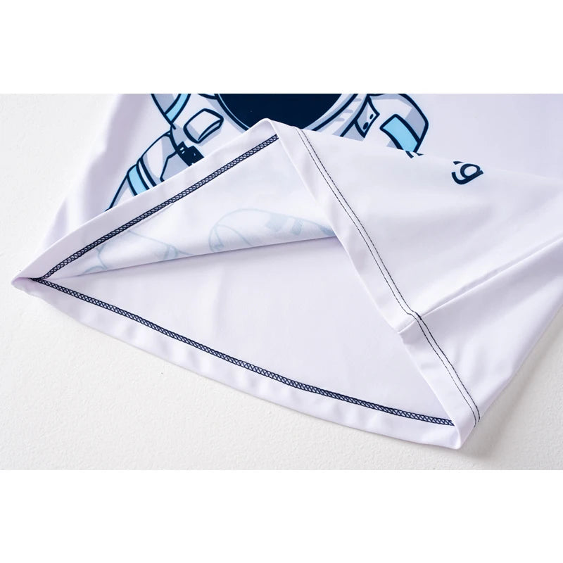 Summer Children's Swimsuit Boys Split Short Sleeve Swimming Suit Teenage Cartoon Quick Drying Bathing Suits Boys Swimsuit Set