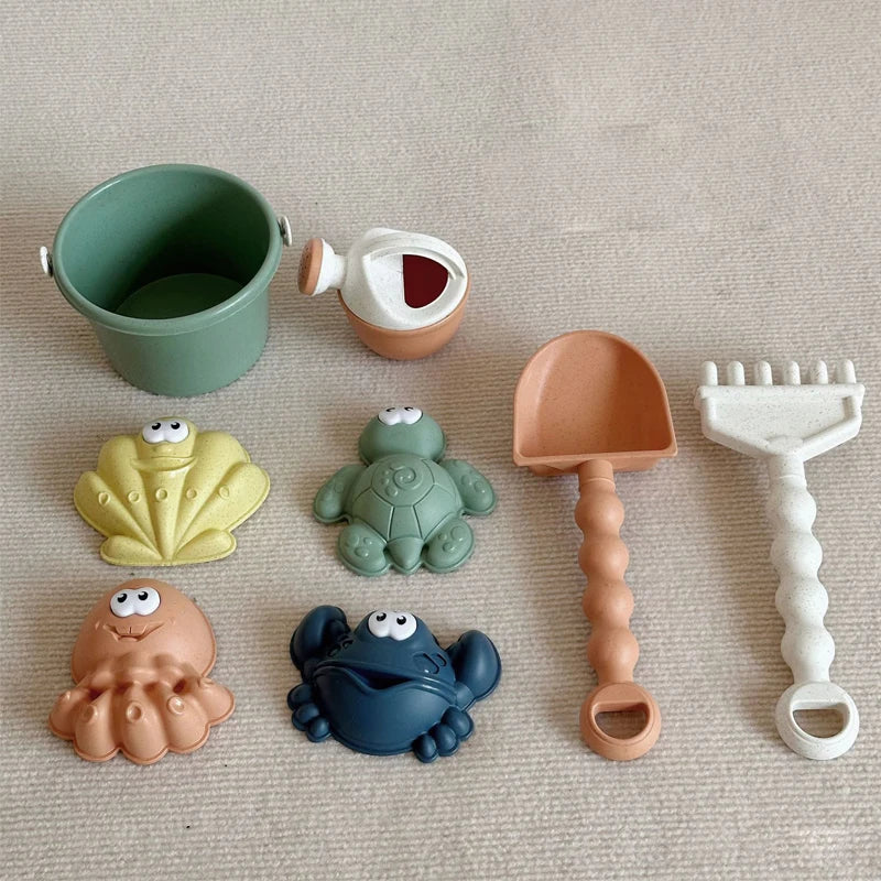 Beach Play Toys Children Portable Garden Seaside Shovel Sand Truck Storage Bucket Sand Digging Tools Summer Outdoor Party Gift