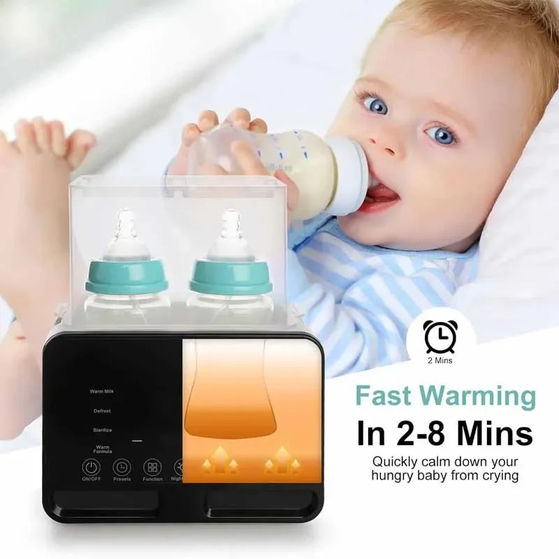 Baby Bottle Warmer Multifunction Sterilizer Accurate Temperature Control Fast Milk Bottle Warmers with Timer Newborn Accessories