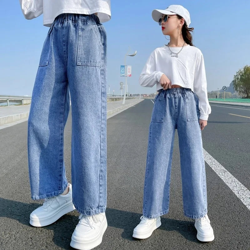 Kids Clothes Baby Girls Pants Sweatpants Children's Clothing Denim jeans Autumn Streetwear Spring Casual Kids Pants