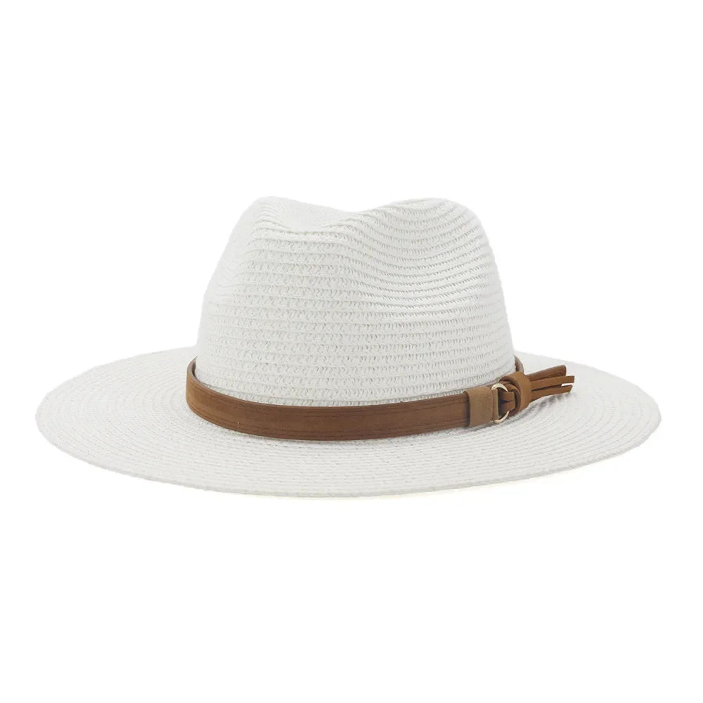 Small 52-54cm Kids Hats For Boys Girls Summer Sun Protection Beach Straw Hats Outdoor Holiday Panama Jazz Hat Sombreros De Mujer