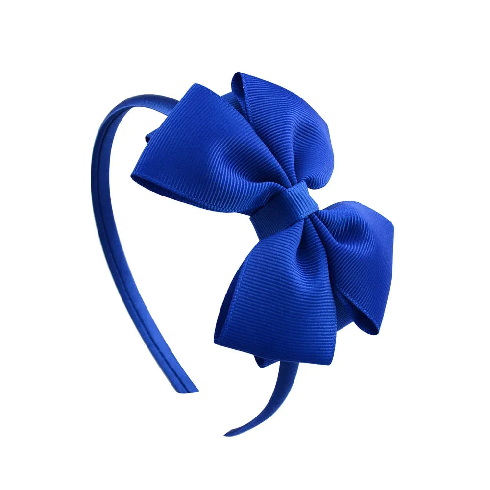 1 Piece Ribbon Handmade Hair Bows Hairbands for Baby Girls 20 Colors Cute Bowknot Solid Headband Headwear Baby Hair Accessories