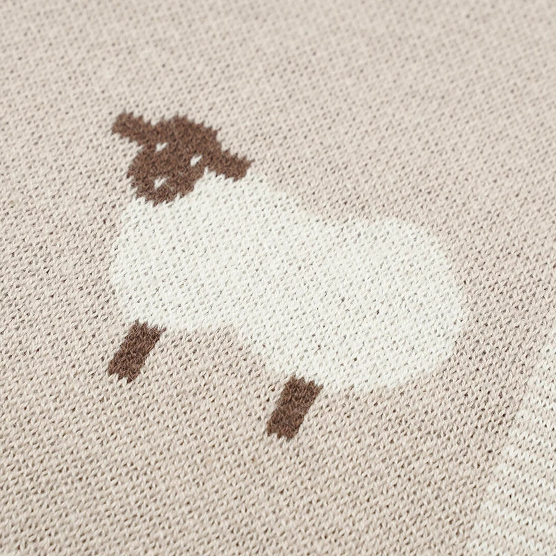 Infant Baby Blankets Cotton 90*70cm Sleepsack Cute Cartoon Sheep Newborn Boy Girl Bedding Quilt Knit Srtoller Swaddle Soft Plaid