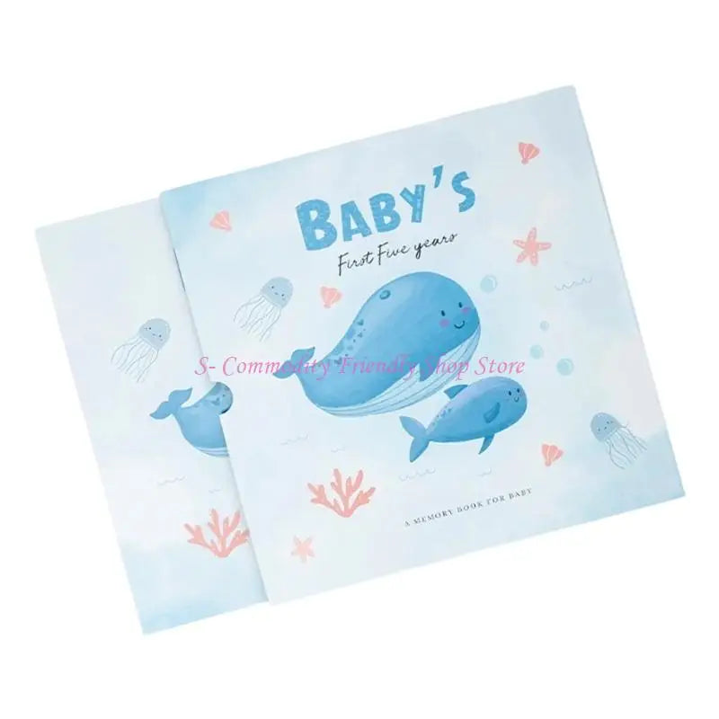 85AE Baby Memory Book Milestones Scrapbook For First Steps Handprints Journal