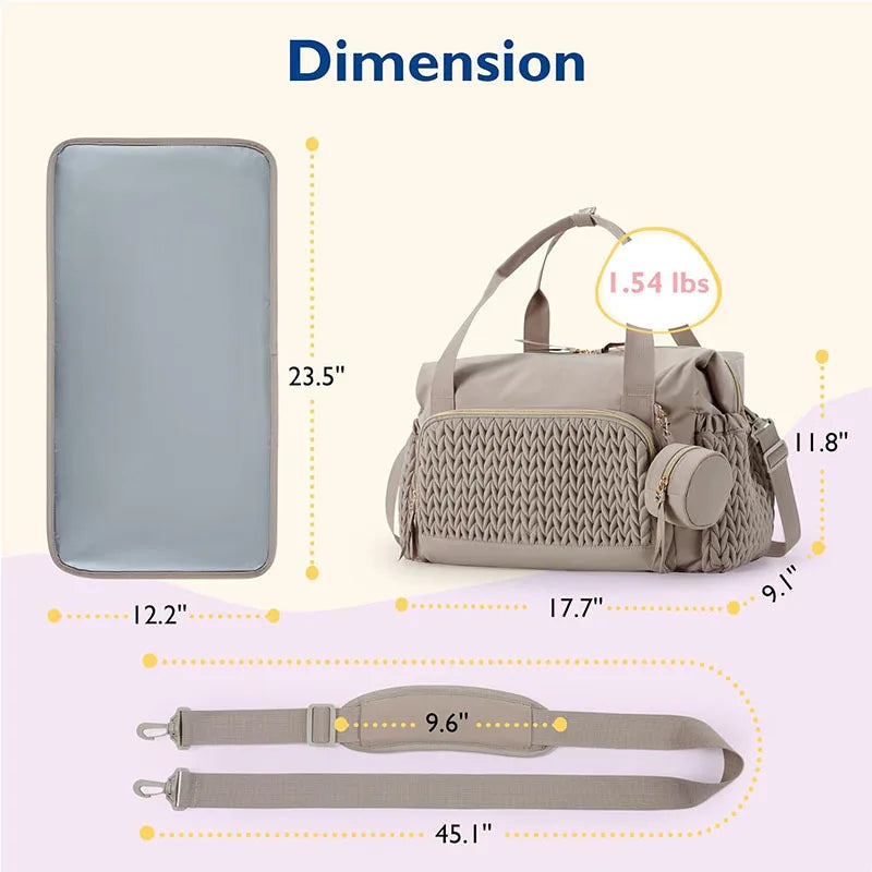 Mommy  Diaper Bag Large Capacity Organizer For Baby Diapersr Stroller Hanging Bags Maternity Women Fashion Tote Lightweight