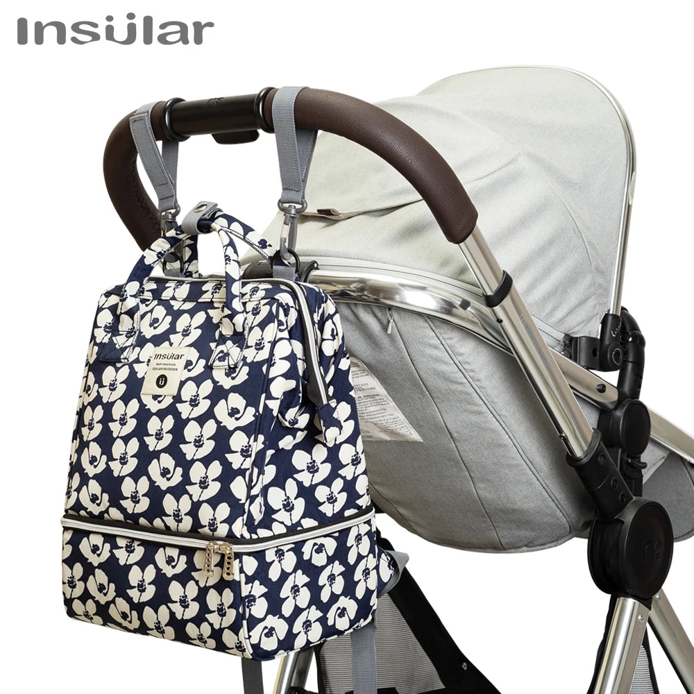 Large Capacity Mummy Maternity Nappy Bag Baby Travel Backpack Stroller Diaper Bag with Nursing Pouches Mommy Care Changing Bag