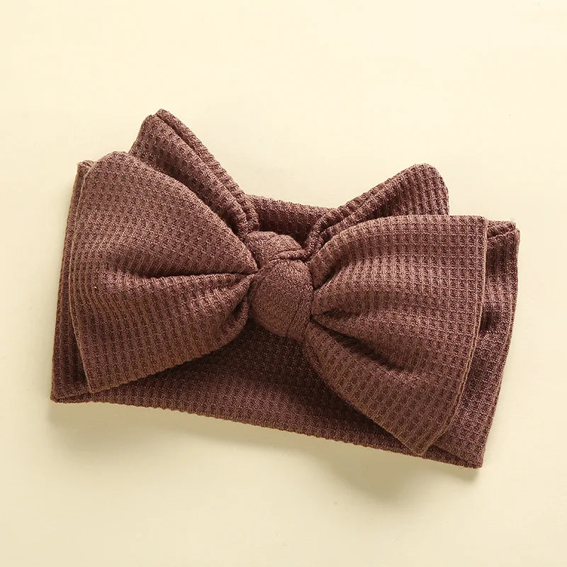 Baby Girl Hair Accessories Baby Headband Newborn Children's Headwear Knit Big Bow Double Layer Kids Hair Band Turban Headdress