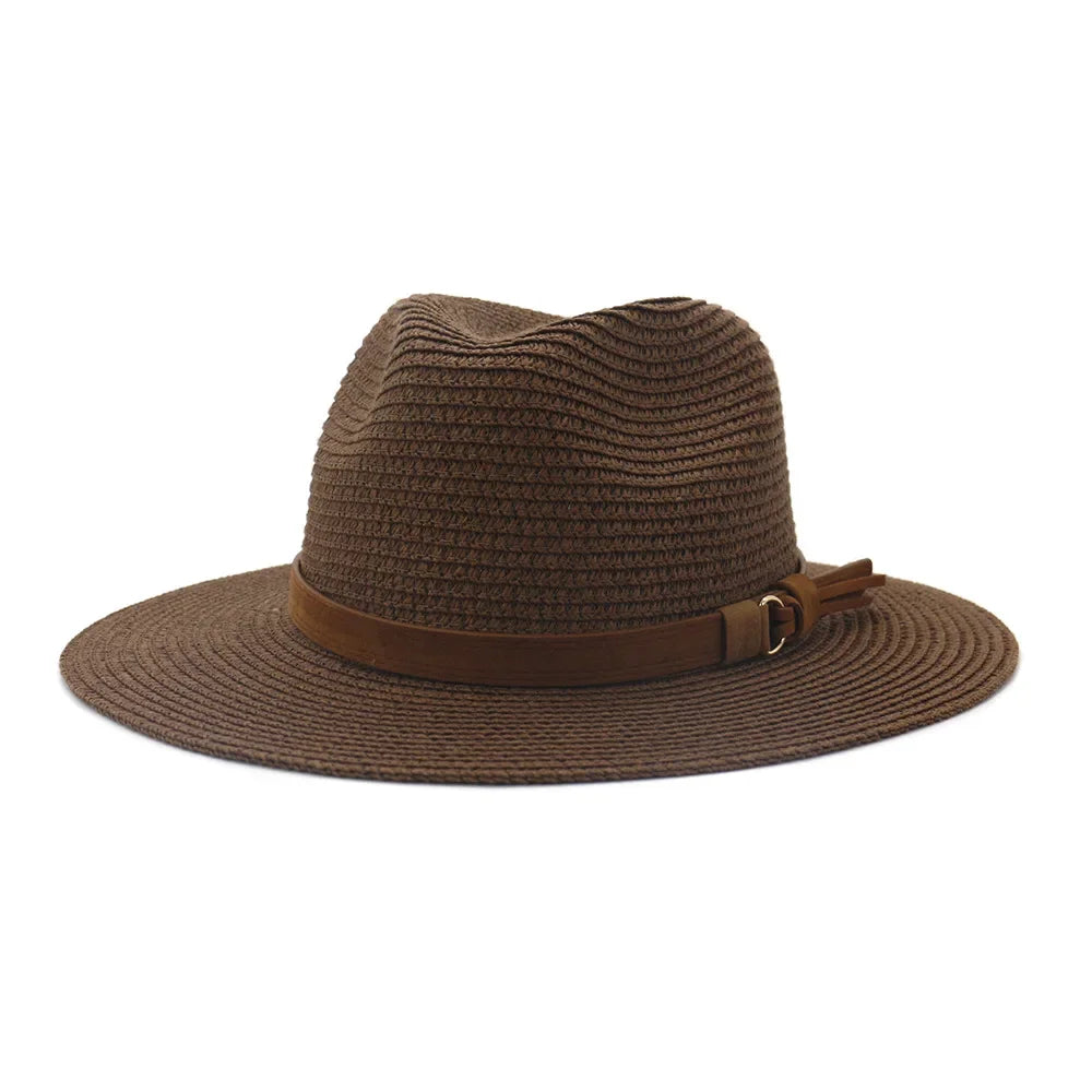 Small 52-54cm Kids Hats For Boys Girls Summer Sun Protection Beach Straw Hats Outdoor Holiday Panama Jazz Hat Sombreros De Mujer