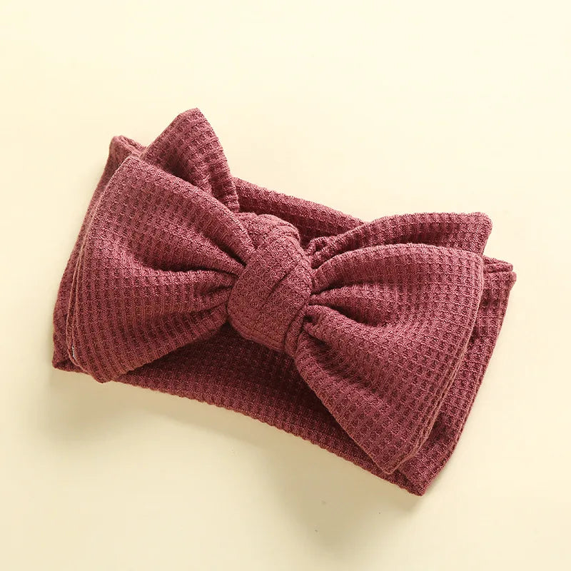 Baby Girl Hair Accessories Baby Headband Newborn Children's Headwear Knit Big Bow Double Layer Kids Hair Band Turban Headdress