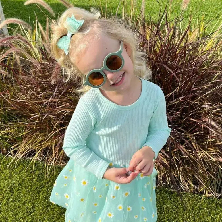 2Pcs/Set Baby Round Sunglasses Children Vintage Sun glasses UV400 Protection Classic Kids Shade Eyewear Summer Hair Accessories