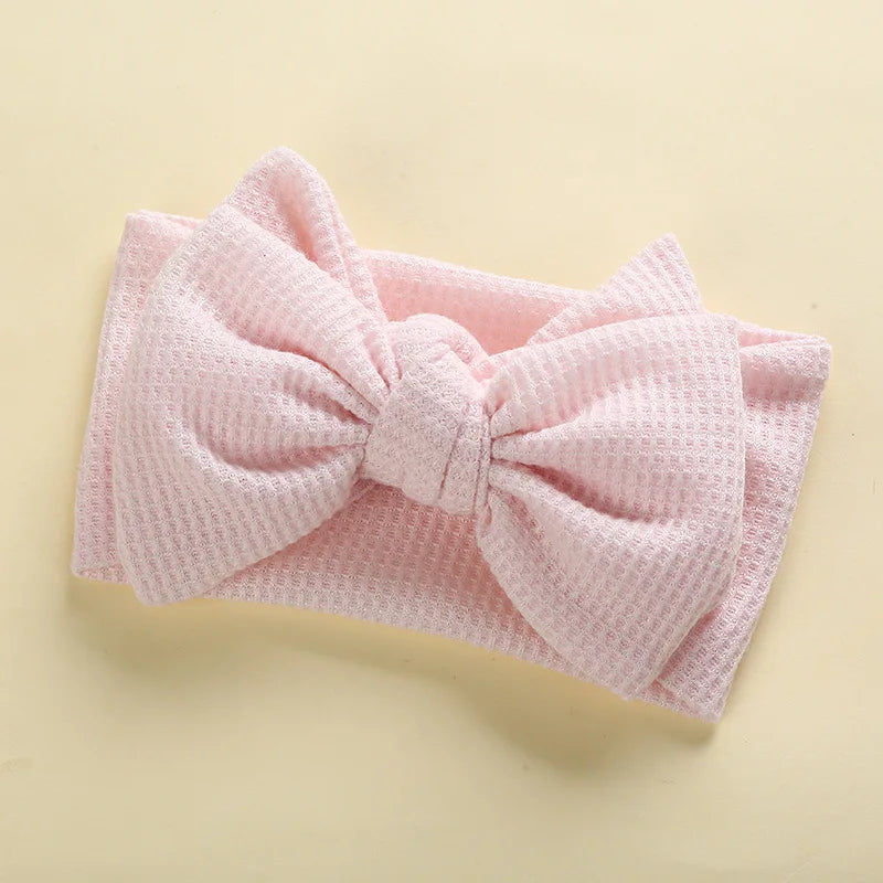 Baby Girl Hair Accessories Baby Headband Newborn Children's Headwear Knit Big Bow Double Layer Kids Hair Band Turban Headdress