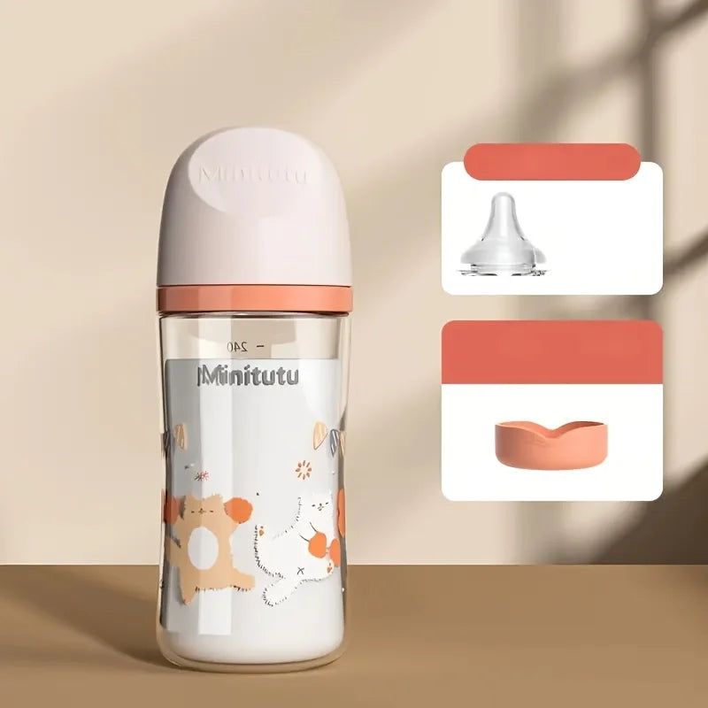 Newborn Feeding Bottle Glass Bottle for Baby Infants Toddlers Water Formula Breast Milk Supplement