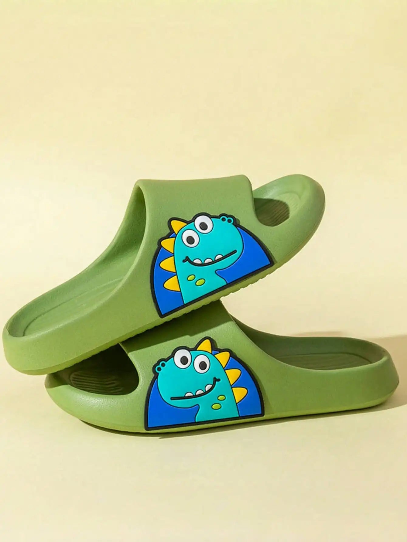 Non-slip soft sole cartoon cute dinosaur sandals for boys/girls bathing at home