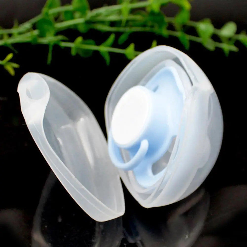 Pacifier Cover 3 Pieces Pacifier Container Holder Case Lightweight Transparent Baby Soother Container Carrier for Boys Girls