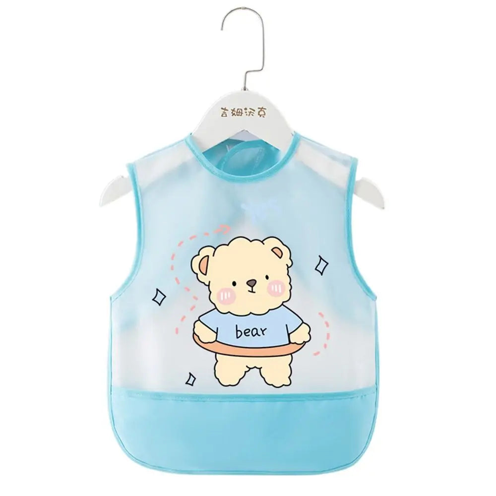 Cartoon Animal Pattern Baby Feeding Bib Anti-dirty Sleeveless Sleeveless Bibs Rabbit Comfortable Saliva Towel Burp Apron Summer