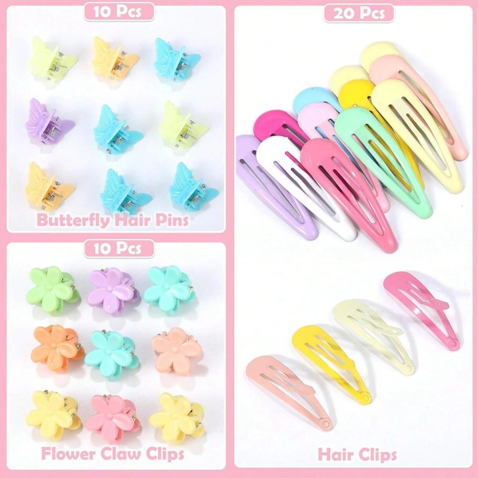 Hair Accessories for Girl, 1543 Pcs Elastic Hair Rubber Bands Set 20 Colors Elastic Hair Ties with Organizer Box Cotton Baby Hai