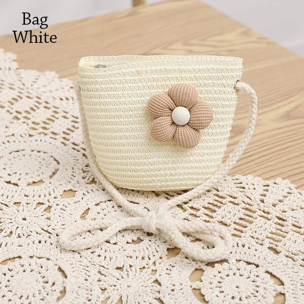 UV Protection Kids Straw Cap Bag Outdoor Spring Summer Breathable Beach Cap Travel Big Brim Sun Hat Children Girls