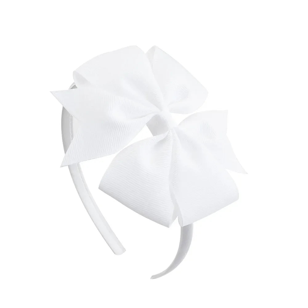 1 Piece Ribbon Handmade Hair Bows Hairbands for Baby Girls 20 Colors Cute Bowknot Solid Headband Headwear Baby Hair Accessories